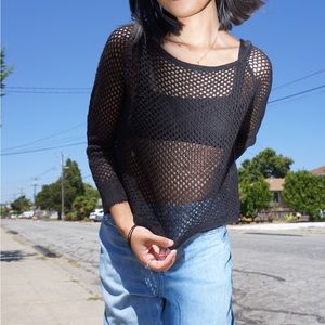 Mesh Sleeved Cover Up